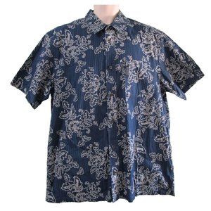 Columbia Textured Floral Hawaiian Island Style Casual Shirt Mens XL GUC